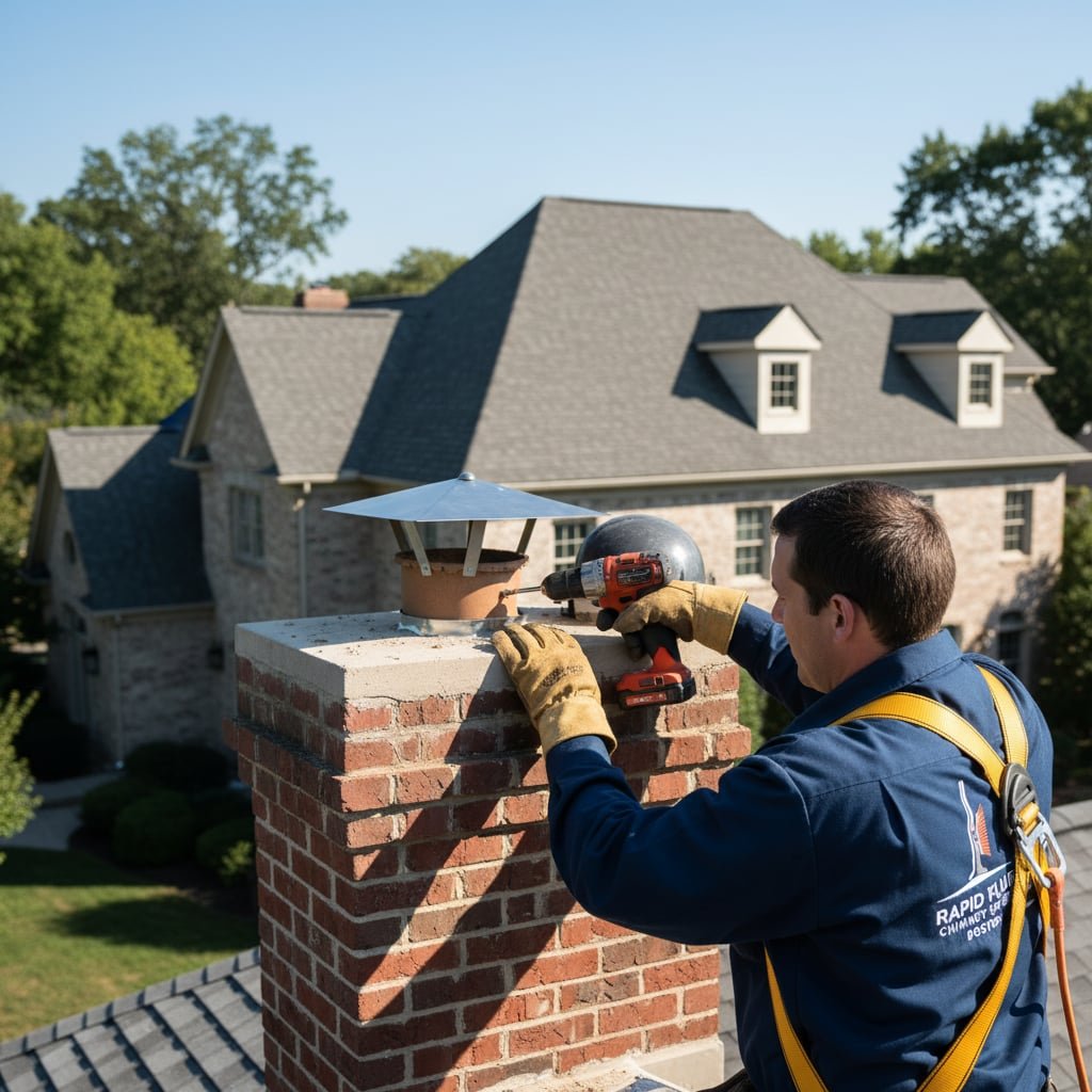 Boston Chimney Cap Installation